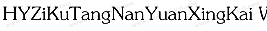 HYZiKuTangNanYuanXingKai W字体转换